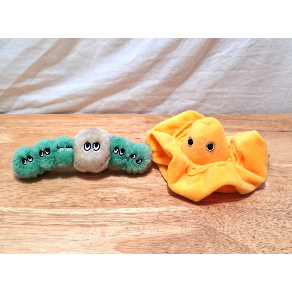 Lot of 2 GIANT Microbes Plasma and Algae Plush Toys Science Learning Teacher